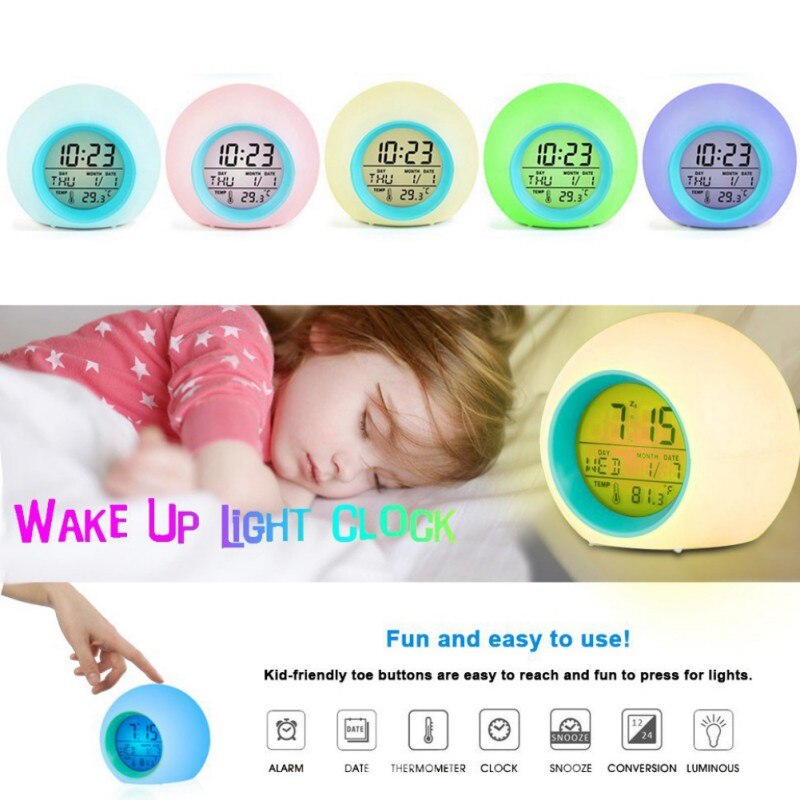 Round light gradient alarm clock: Default Title