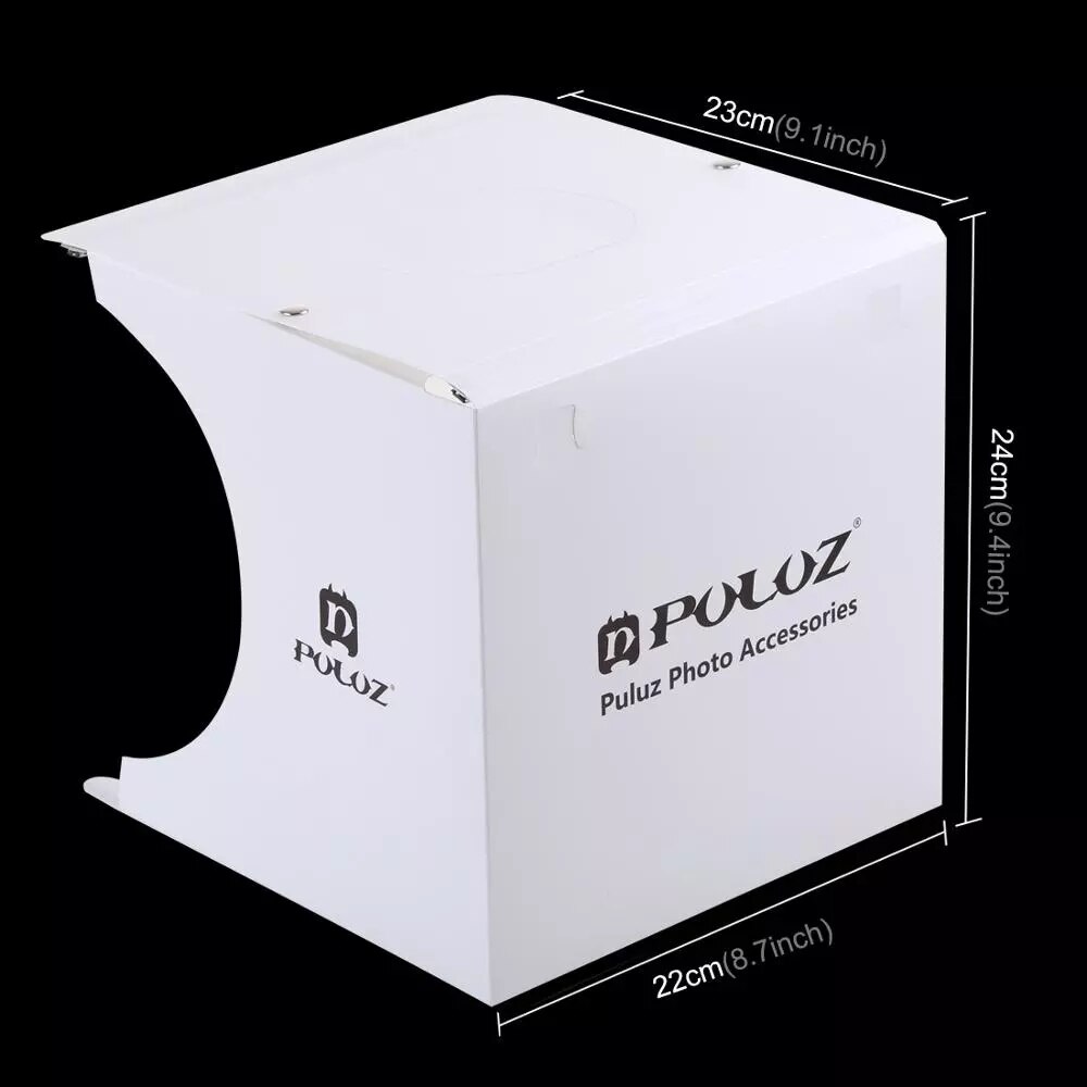 PULUZ 2LED Lightbox Mini Photo Studio Box 1100LM Photography Box Light Studio Shooting Tent Box Kit &amp; 6 Color Backdrops