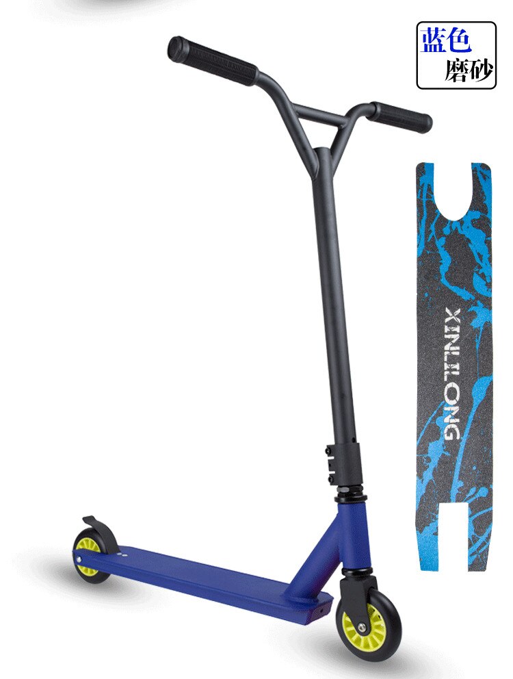 extrem Rolle Kunststück Roller Zwei-rädern gehen schick konkurrenzfähiger Kunststück extrem Rolle professionelle Rolle: Blau