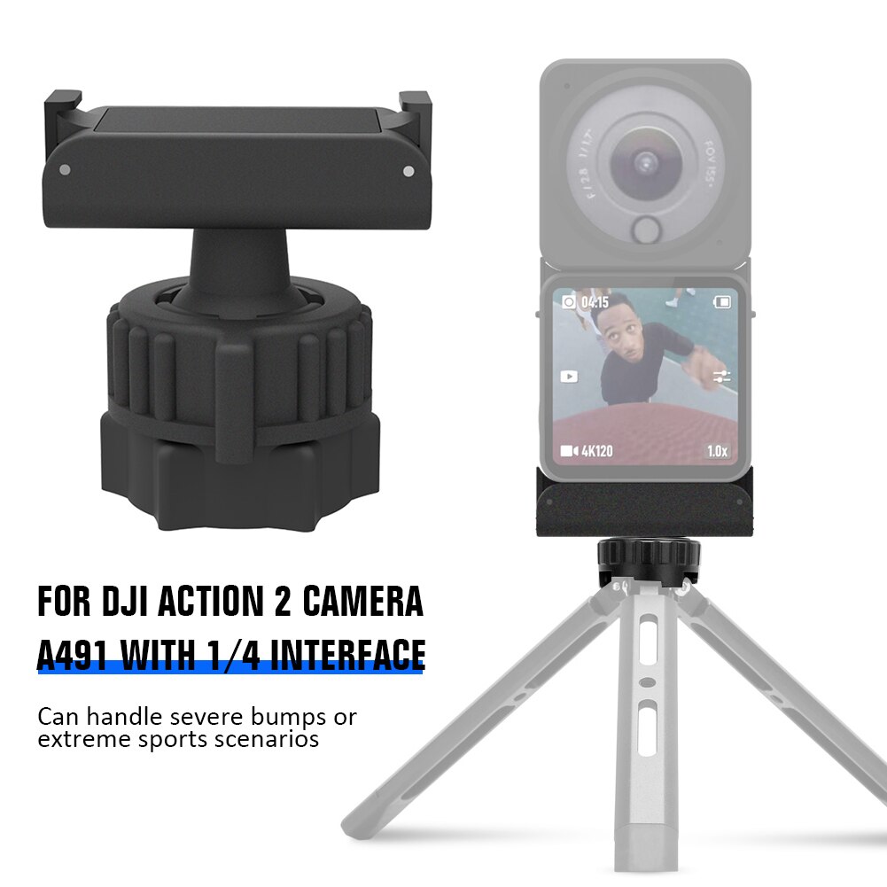 Magnetische adapterhalterung für dji action 2 kamera , 1/4 in -schrauben-stativhalterung, stick, handschlaufe, halterung, sportkamerazubehör