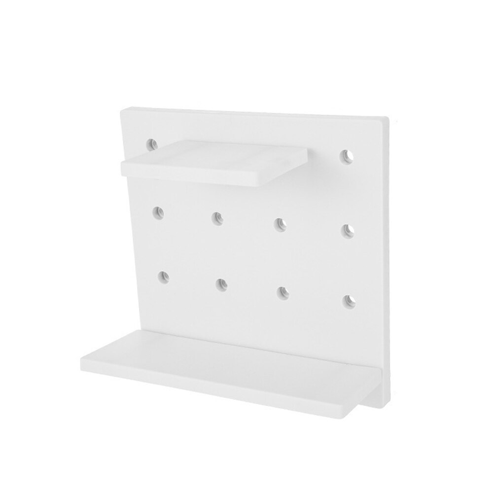 Floating Shelves Wall Mount Shelf Pegboard Organizer Storage Racks Plastic Decorative DIY for Living Room Kitchen Bathroom: Gray
