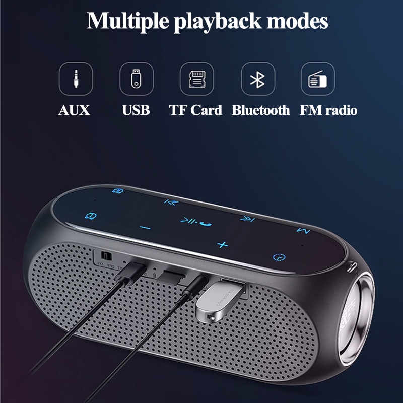 Altoparlanti portatili colonna Bluetooth subwoofer esterno Wireless Smart touch doppio diaframma supporto TF AUX USB radio FM soundbar