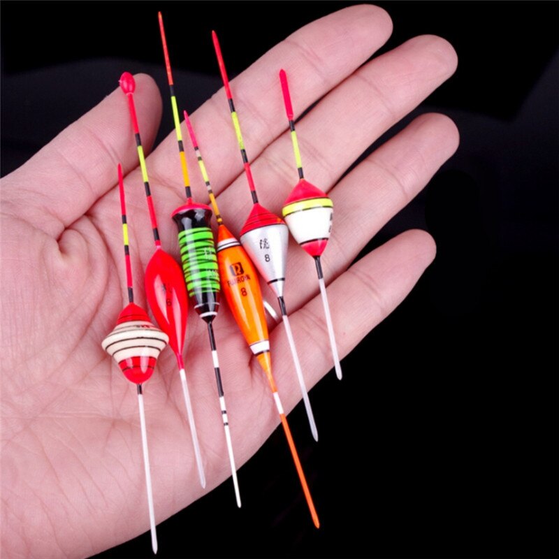 1pc fiskeflöten set boj fiske lätt stick flöten fluktuera mix storlekar färg flytboj för fiskeredskap tillbehör  hx02
