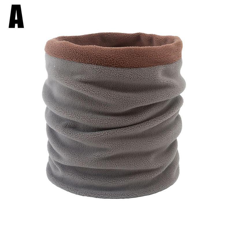 1 stk buff på halsen vinter crinkle hijab fleece skjerf ansikt bandana kvinner menn strikket solid hals skjerf buff på halsen vinter: 01