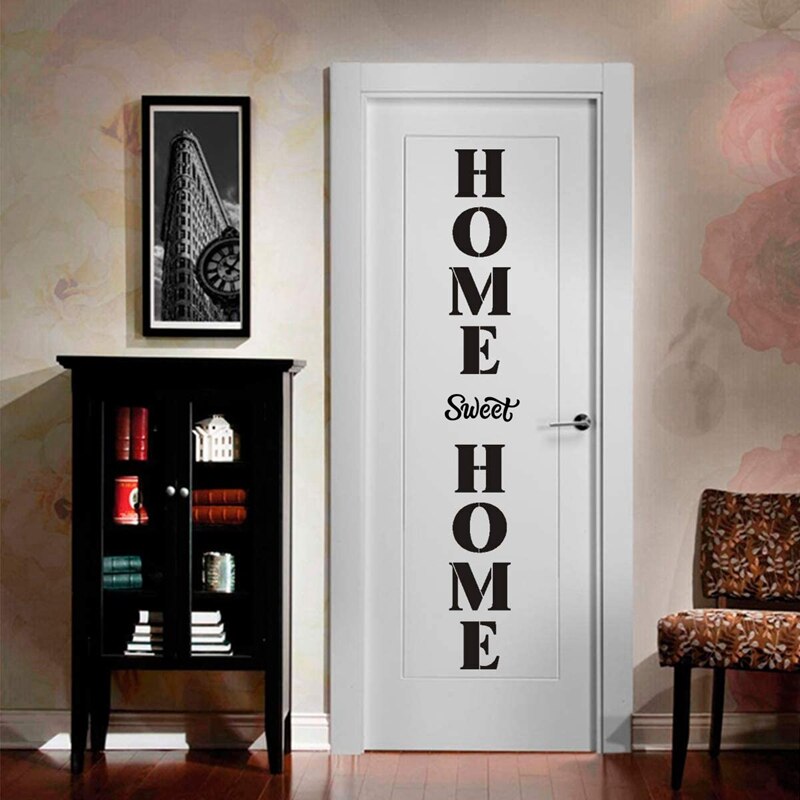 Große, vertikale „home sweet home“-schablonen zum bemalen von holz, wiederverwendbares schablonenset für holzschilder, leinwände und diy-bastelarbeiten