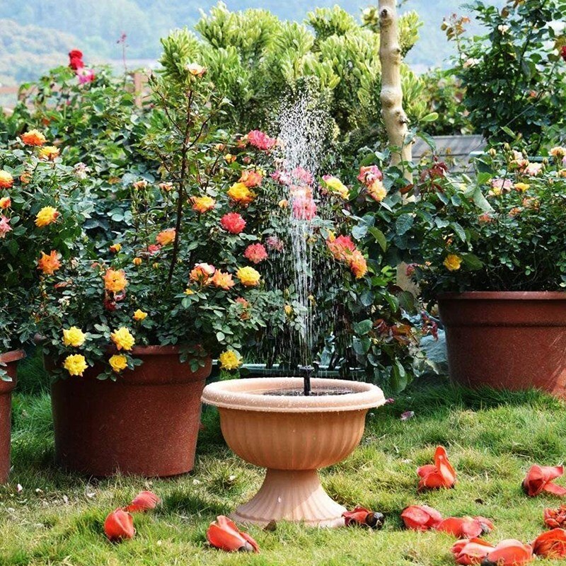 Solar Fontein Pomp Met Verlichting Verbeterde Solar Fontein Vogel Bad Fonteinen Voor Buitenshuis Vijver Tuin
