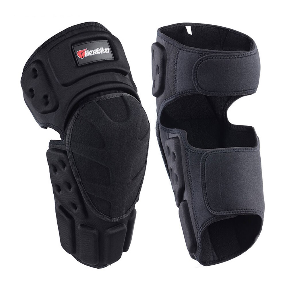 HEROBIKER Motorcycle Knee Pads Motocross Knee Protector Guard Moto Knee Protector Protective Gear Motorbike Ridng Knee Black