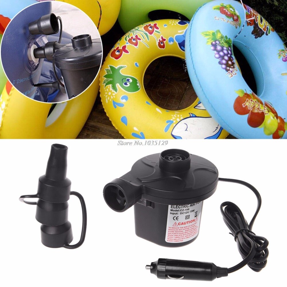 Electric Air Pump Portable Air Mattress Pump Inflator Deflator For Inflatables DC 12V High Pressure Whosale