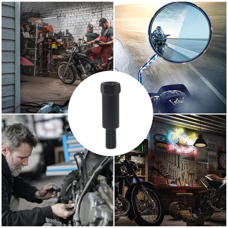 1PC Zwarte Motorfiets Spiegel Adapters 8MM Achteruitkijkspiegels Conversie Bolt Met de klok mee Anti-klok Rechts Links Draad accessoires