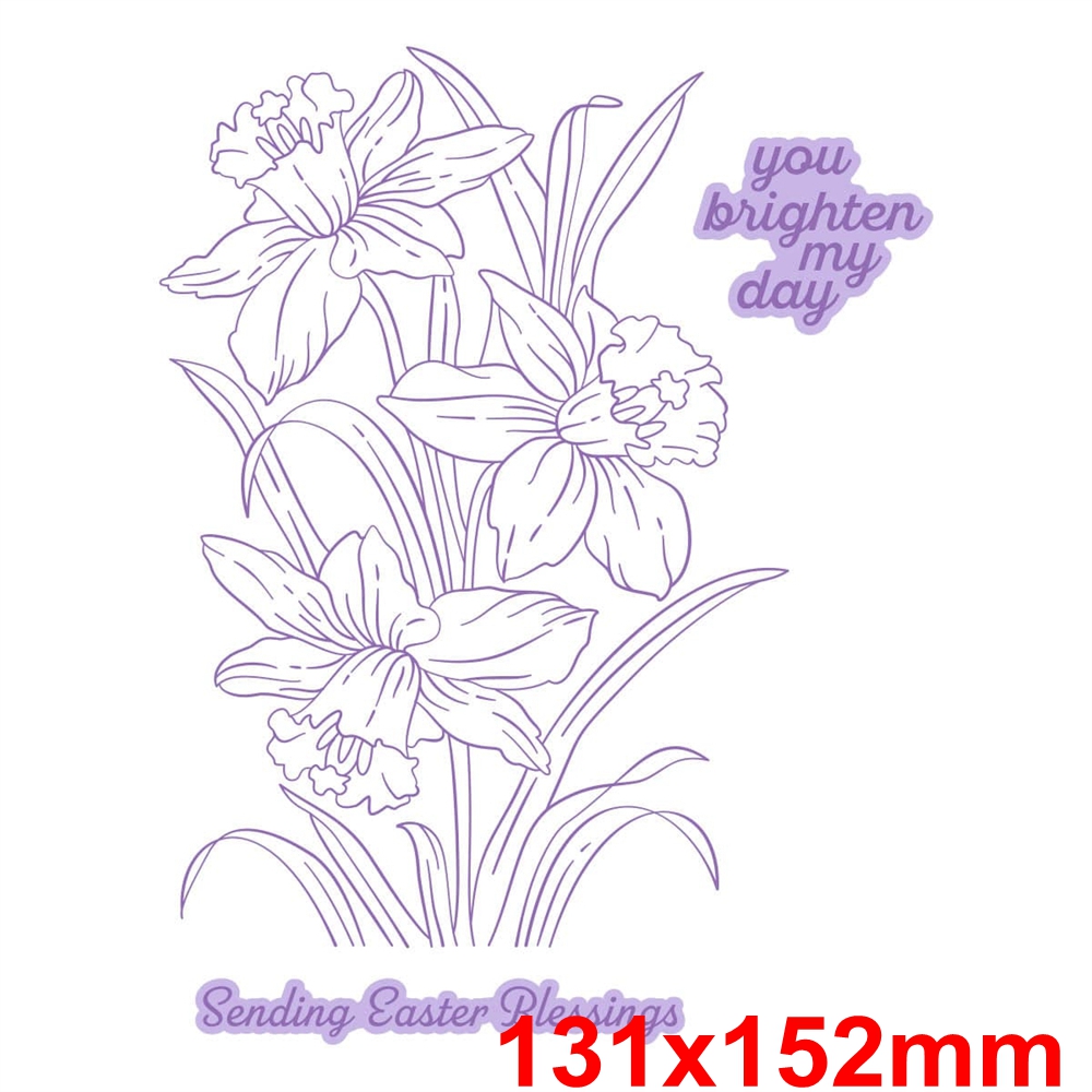 Troqueles de corte de Metal para álbum de recortes, ventana de flores, conejo de pascua, número de cesta, maceta de abeja, álbum de recortes, fabricación de álbumes de tarjetas, plantilla de manualidades DIY, 2024: violet