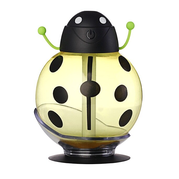 Kleine kever usb luchtbevochtiger aroma diffuser etherische olie diffuser mini draagbare mistmaker 260ml led nacht: Geel