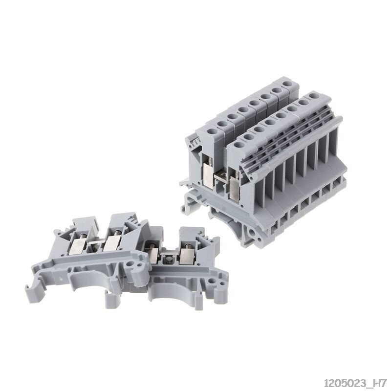 10pcs/set UK-2.5B Terminal Block Screw General Application PCB Din Rail Wiring Termianl Connector