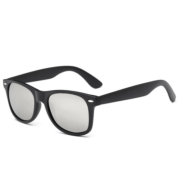 Classic Gepolariseerde Zonnebril Heren Rijden Spiegel Coating Punten Tortoise Frame Brown Lens Brillen Mannelijke Zonnebril UV400: Silver