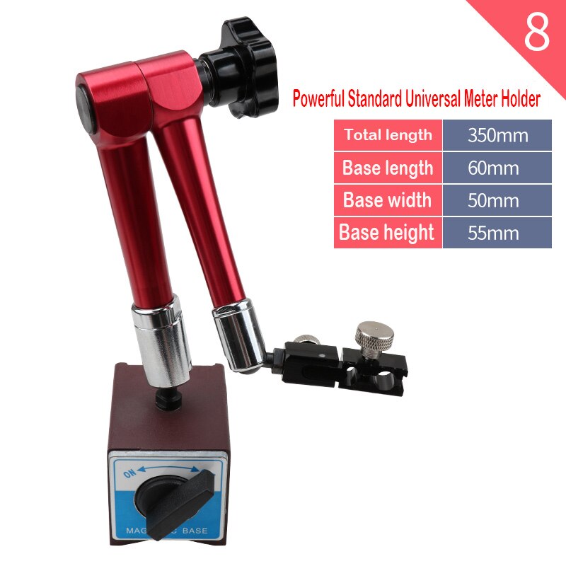 Mechanical magnetic large table seat magnetic strong lever stand bracket strong Vientiane Dial indicator installed 8mm hole: Gold