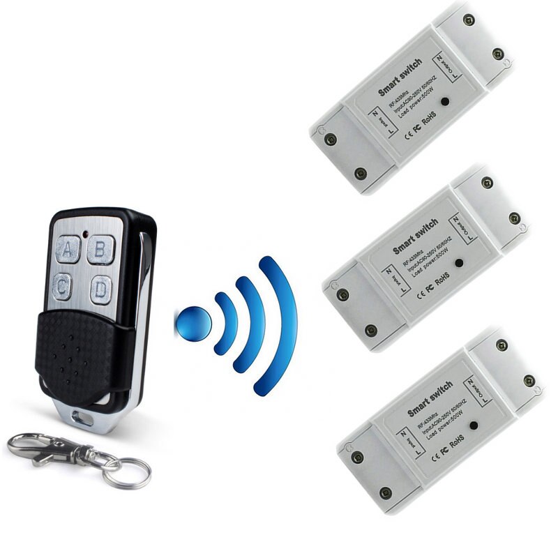 Smart Home RF433 Remote Control Switch Transmitter Receiver Smart Switch for Home Modification Relay Receiver Module Switch