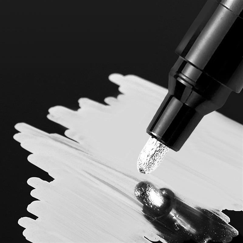 Rotulador de espejo cromado, bolígrafo de pintura reflectante DIY de 2mm, marcador permanente de oro y plata para retocar, pintura de modelo, marcado
