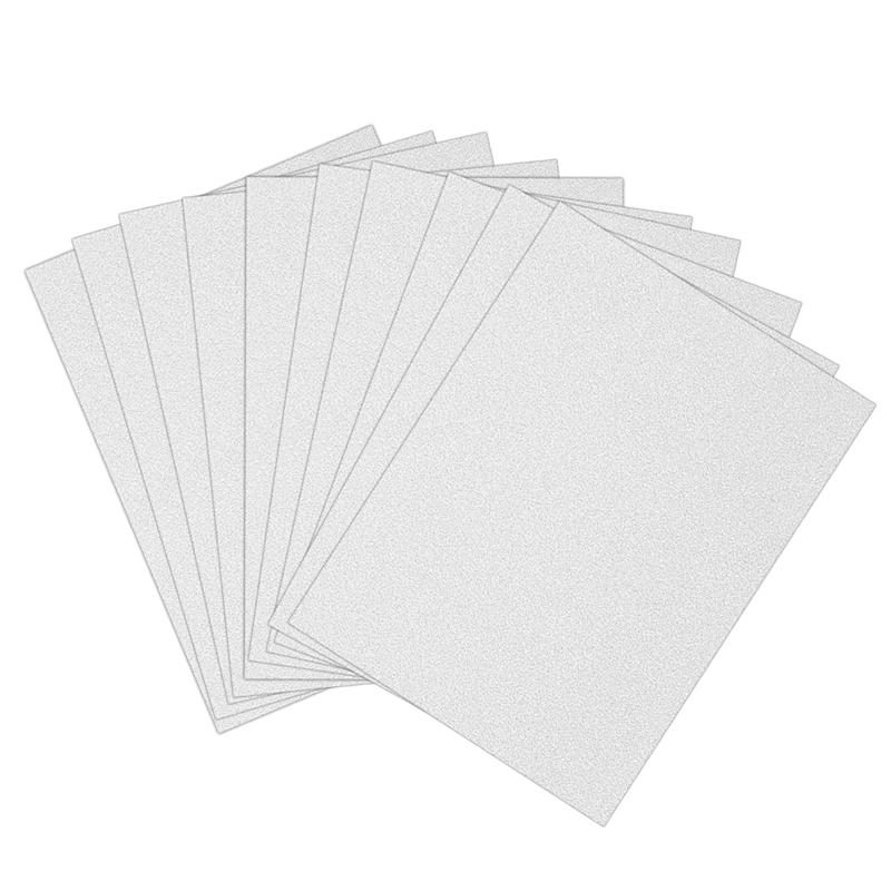 10 stk  a4 ark glitter kartong kort gjør diy materiale glitrende håndverk scrapbooking farge glitter papir  a4 glitter papir: Argento
