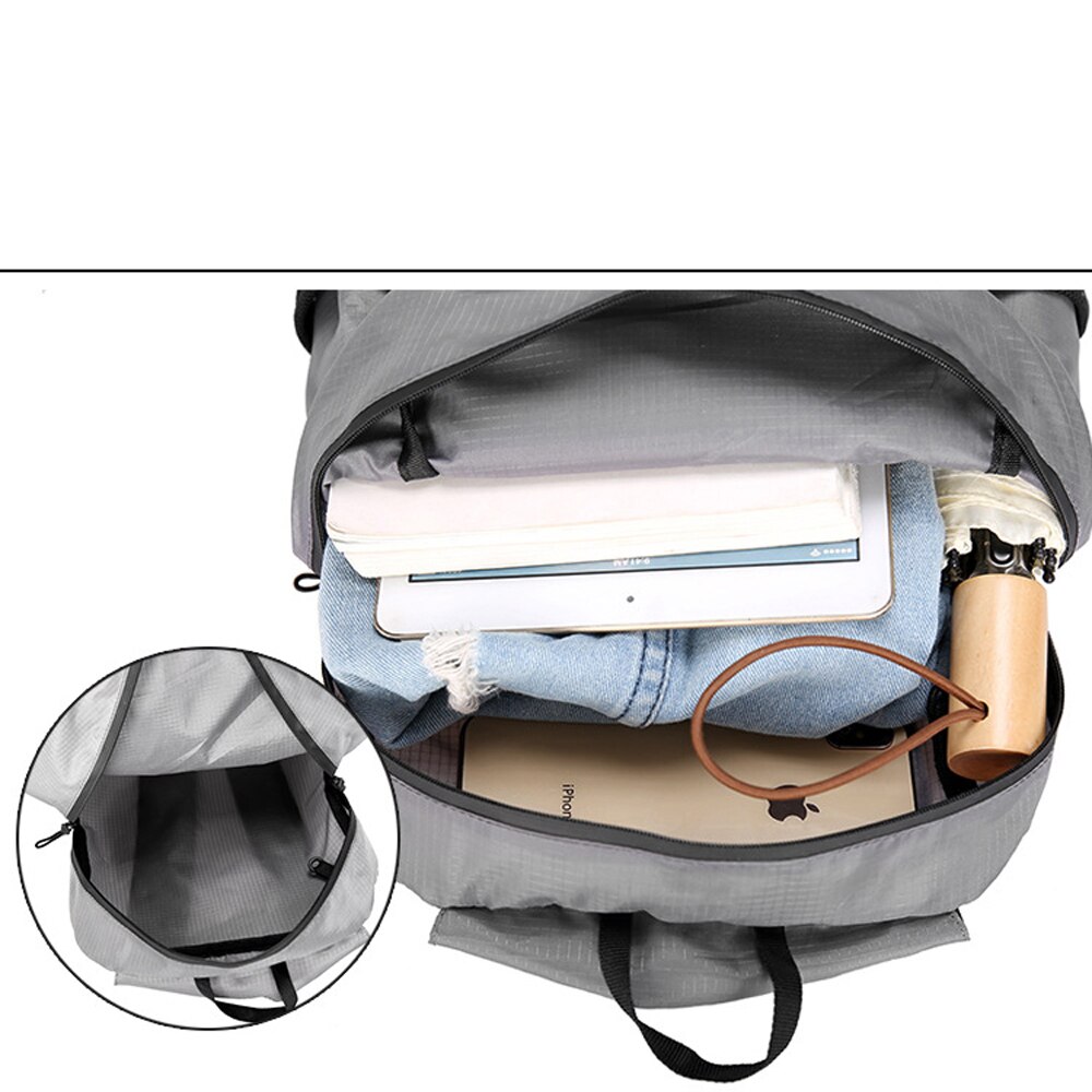 Lichtgewicht Draagbare Opvouwbare Rugzak Waterdichte Rugzak Opvouwbare Tas Ultralight Outdoor Pack Voor Vrouwen Mannen Reizen Wandelen