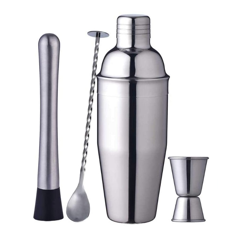 Cocktail Shaker Set 24 Oz Rvs Drink Shaker Met Ingebouwde Zeef De 4 Essentiële Bar Gereedschap Cocktailshaker kit