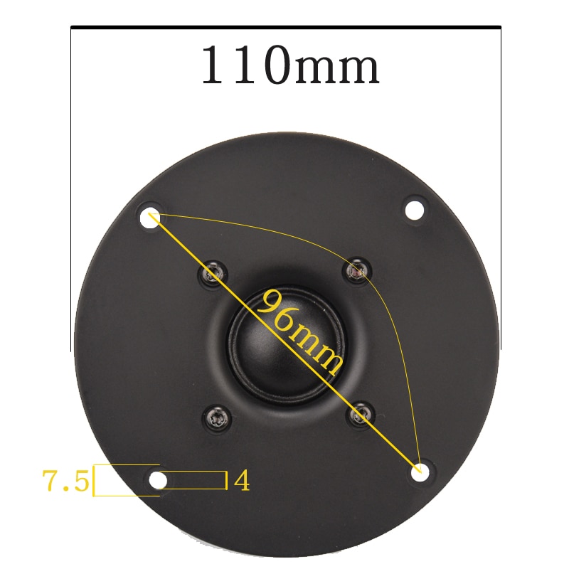 HIFIDIY LIVE 4 ~ 4.5 pollici altoparlante Tweeter membrana di seta nera 4/8OHM 30W ATreble altoparlante B1-95/100/103/104/108/110/116mm: 4 OHM / B1-110