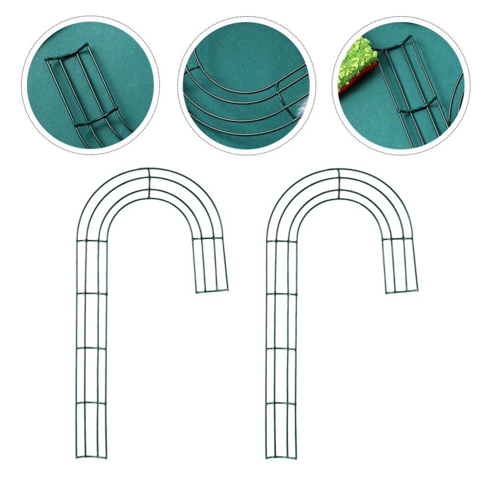 4Pcs Cane Iron Wreath Frame DIY Wreath Accessory Christmas Wreath Accessory: Default Title
