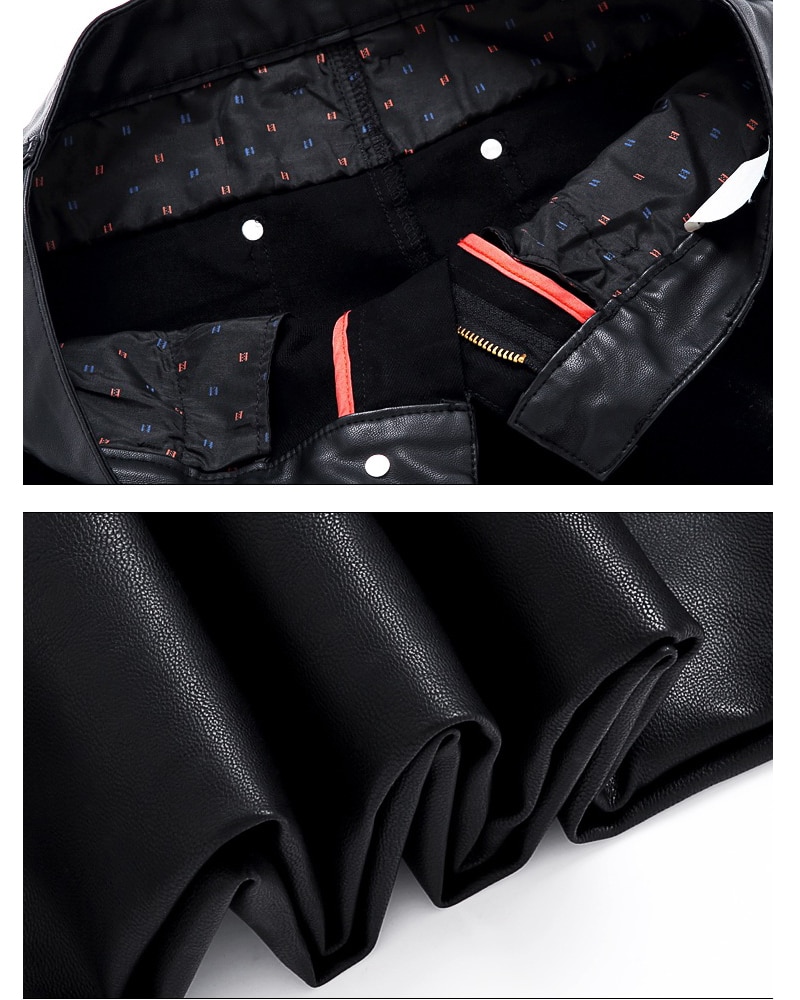 Pantalones vaqueros ajustados de cuero para hombre, pantalón informal, 28, 36, ACL73, novedad
