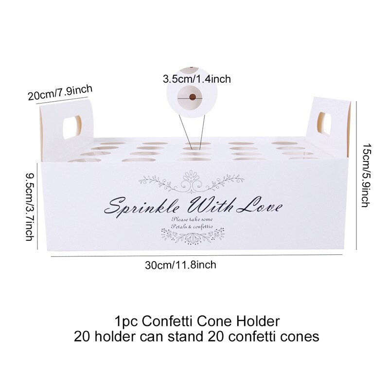Wedding Confetti Cones Holder For Wedding Decoration Kraft Cone Stand Box Tray Wedding Mariage Deco Natural Wedding Paper Cones: Deep Sapphire