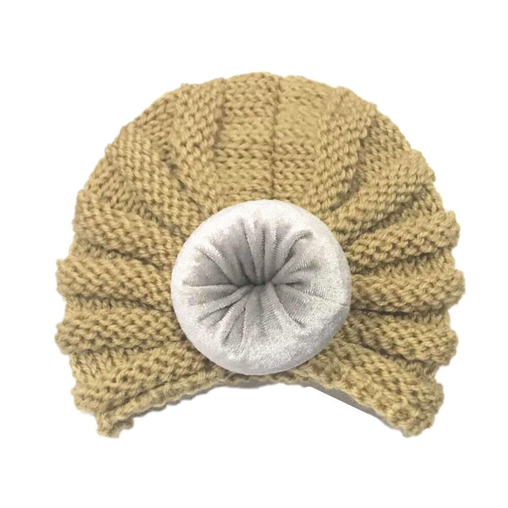 freundlicher nette Hütte Baby feste farbe Krapfen Wolle Hütte Europäischen und Amerikanischen jungen und mädchen zur Seite fahren elastische Hütte: 07