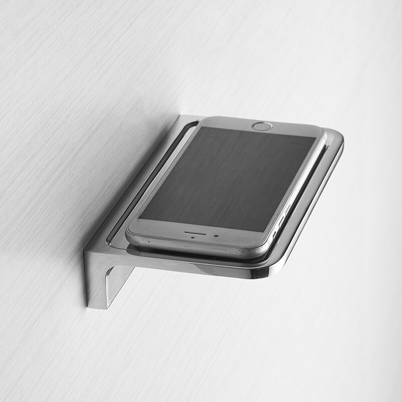 Mensole per bagno cremagliera di stoccaggio gadget per la casa montaggio a parete accessori per bagno vassoio per telefono cellulare addensato