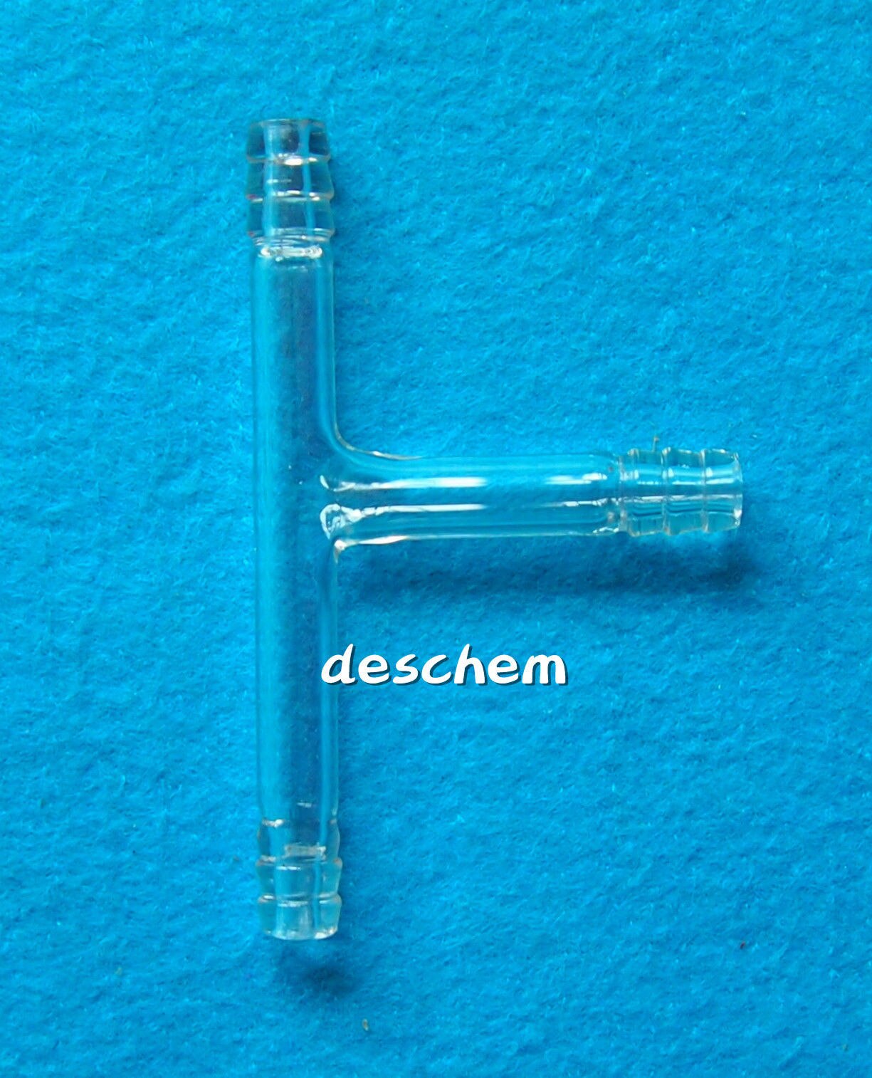 Tubo conector en T de vidrio, conexión de manguera de 10MM, adaptador en T de laboratorio, cristalería de Química