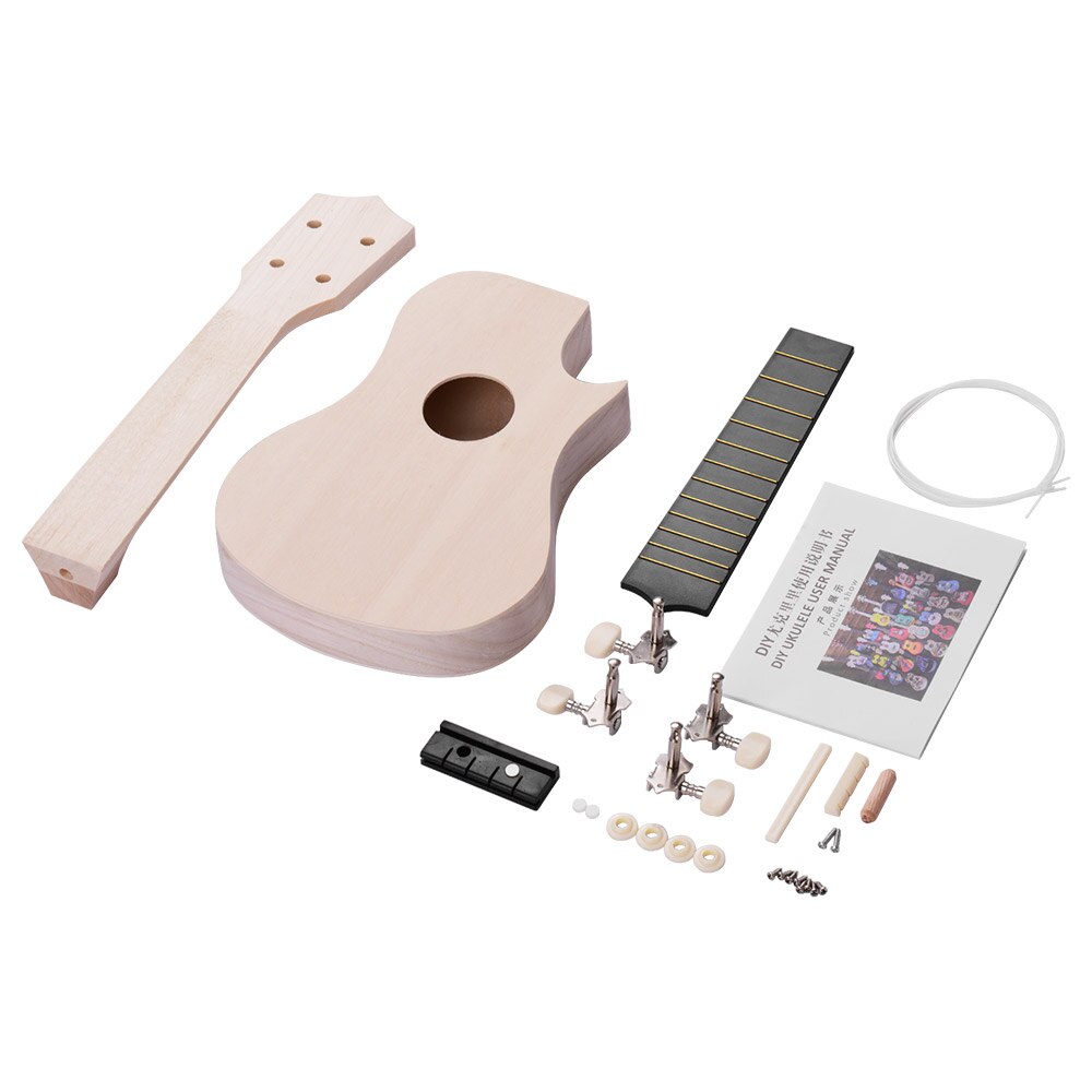 Muslady 21 pouces Soprano ukulélé Ukelele bois d'acajou avec sac de transport Uke sangle cordes accordeur porte-crochets celluloïd pics chauds!: DIY Composite board