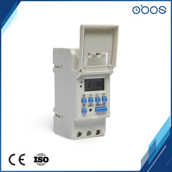 front panel din rail mounting digital timer switch for Street lamps, neon light, billboard etc