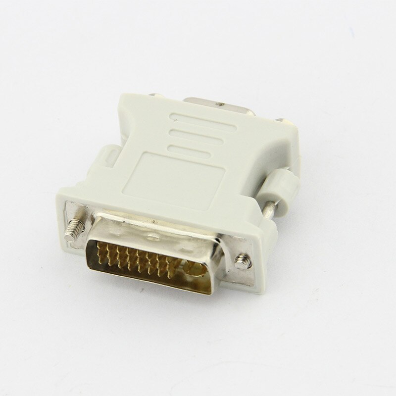 Beige kleur DVI 24 + 5 Man VGA Vrouwelijke VIDEO Monitor projector Adapter Converter dvi vga adapter connector adapter
