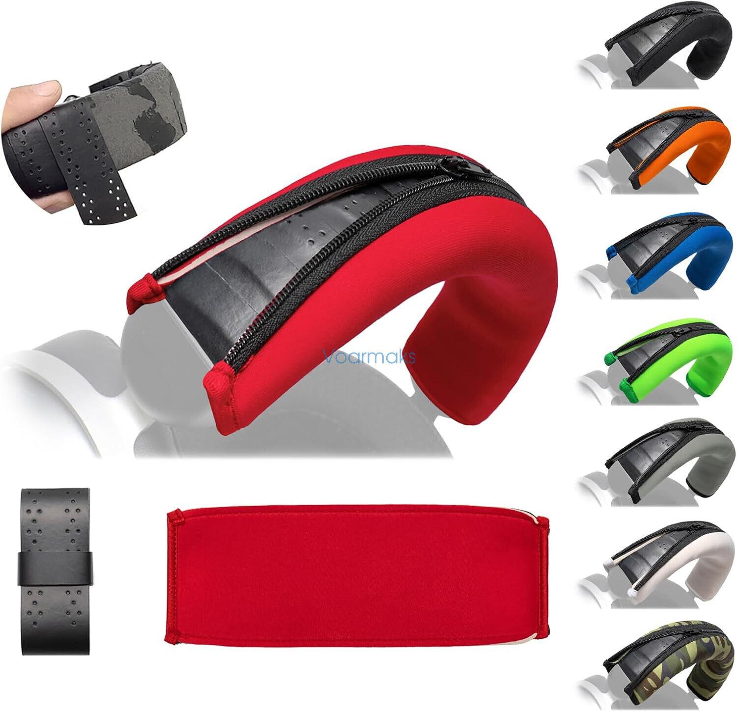 Headphone Headband Cover Cushion For HIFIMAN HE400se,HE560 V4,HE-R9,HE-R10,HIFIMAN Edition XS,DEVA Pro,Headband Tape Protection: Red