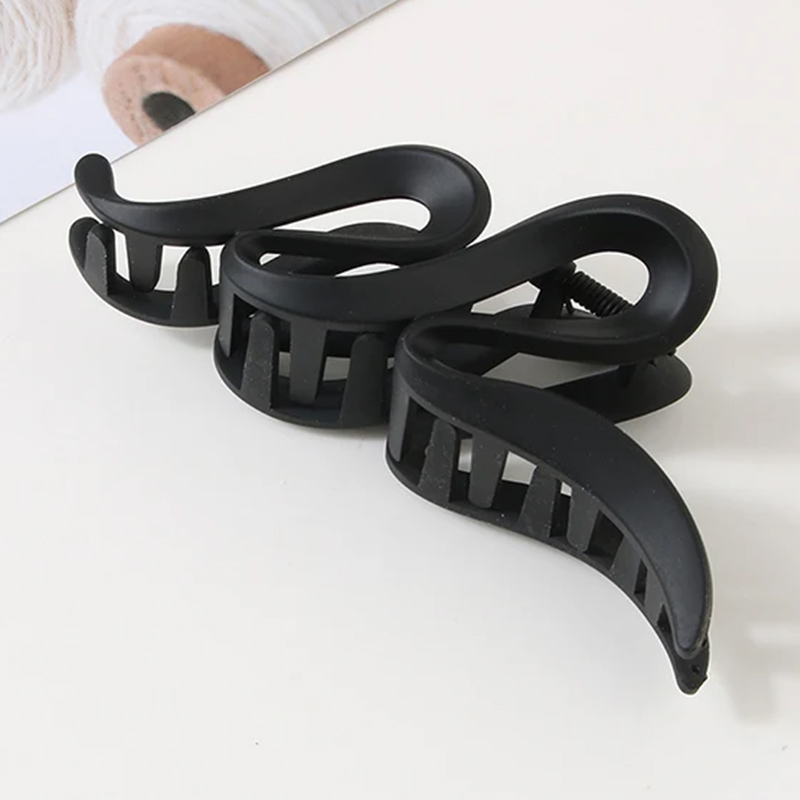 Grampo de Cabelo Tubarão Ondulado 13CM - Pinça Acrílica Fosca/Transparente para Mulheres e Meninas Acessórios de Cabelo: CÉU AZUL