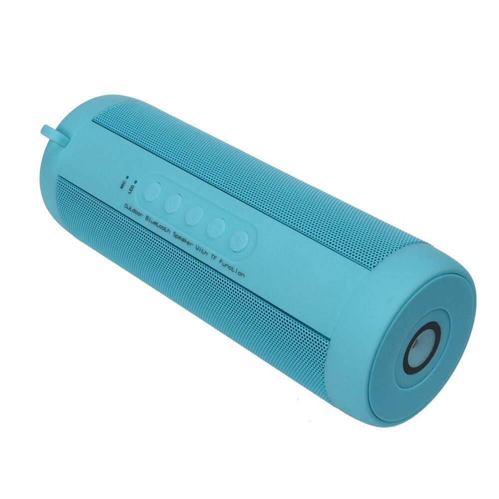 T2 Bluetooth Speaker Portable Outdoor Sound Box Wireless Waterproof LED Column Support TF Card FM Radio Aux Input: T-Blue