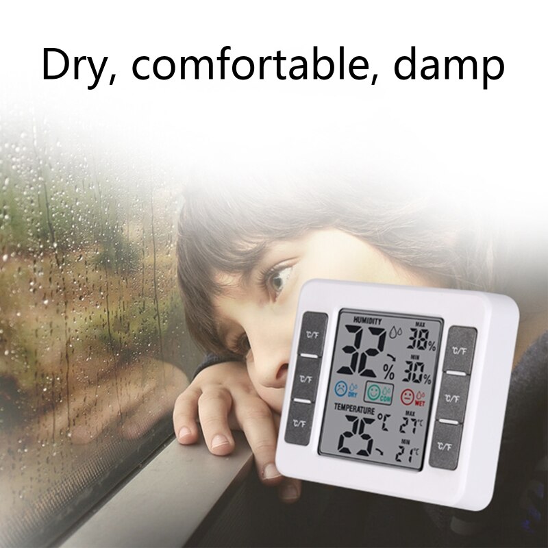 LCD Electronic Digital Wall Temperature Thermometer Hygrometer Humidity Meter Monitor Home Greenhouse Weather Station