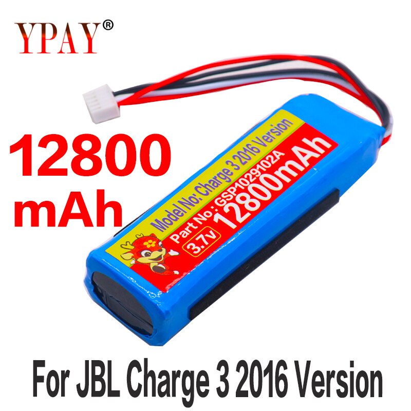 High Capacity 12800mAh GSP1029102A Battery For JBL Charge 3 Version Please Check The Place Of 2 Red Wires