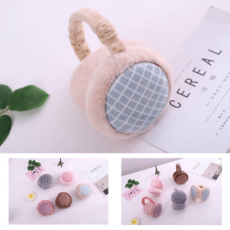 Calymel Folding Hamburger Earmuffs Lady's Ear Warmer Winter Anti Freezing Plush Ear Protectors Earlap