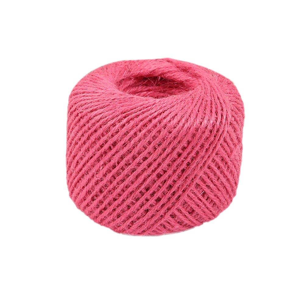 50 m 1 st naturlig jute diy flätad sladd biologiskt nedbrytbar snöre jultillbehör bröllopsdekoration hantverk 2 förpackningar: Rosa