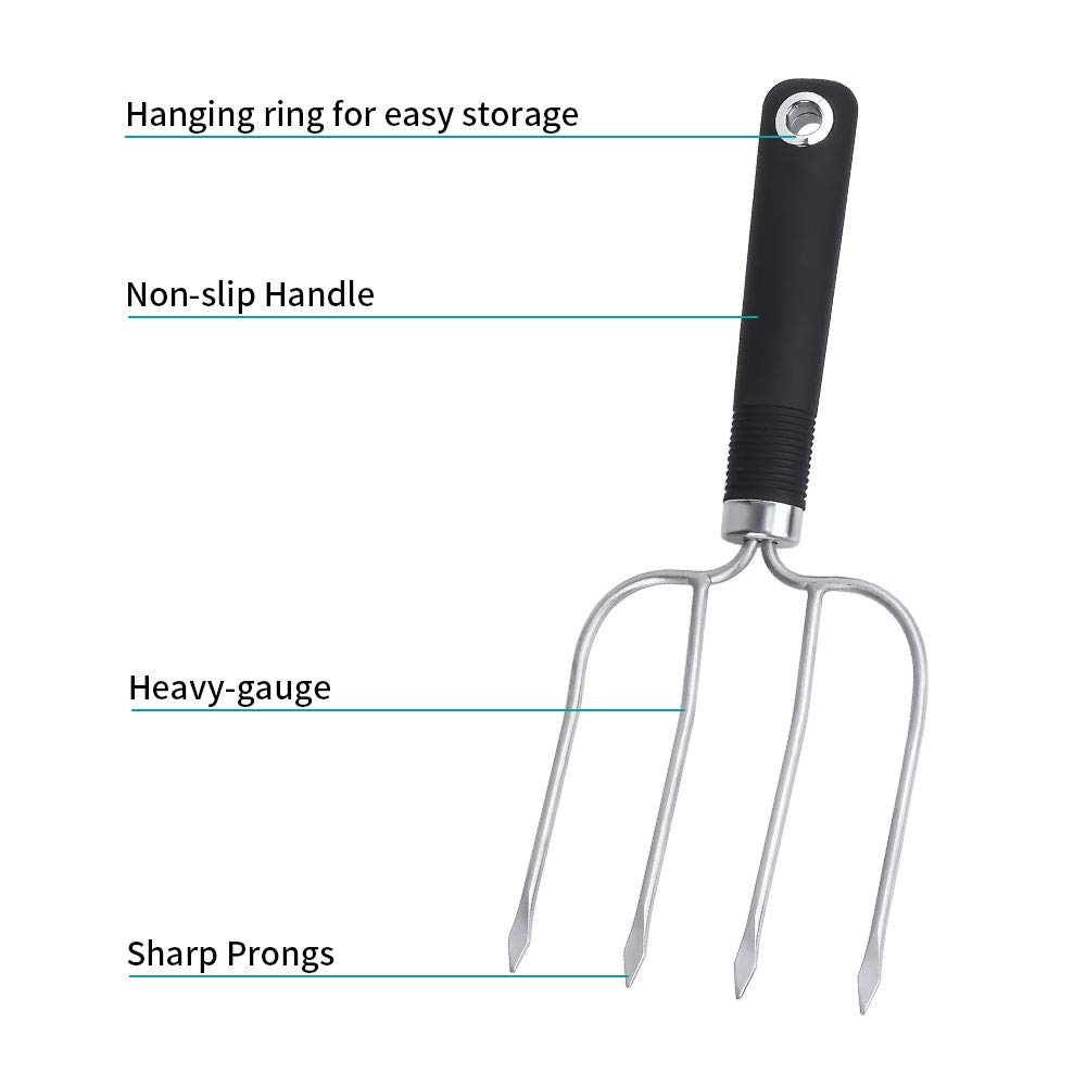 Turkey Lifting Forks, Marinade Injector, Stainless Steel Poultry Chicken Fork, Roast Ham Forks. Essential for BBQ Set of 3