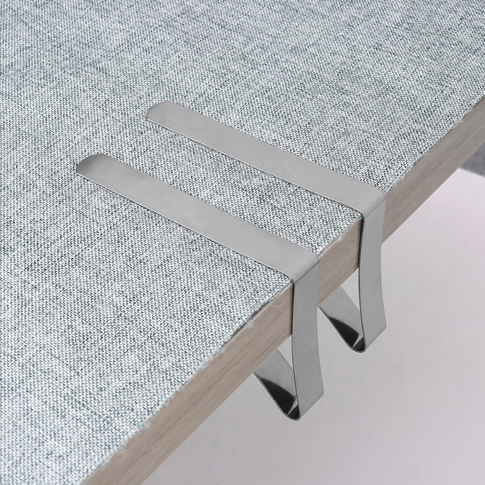 12pcs Stainless Steel Triangle Tablecloth Clips Adjustable Table Cloth Triangle Clamps 4.5cm