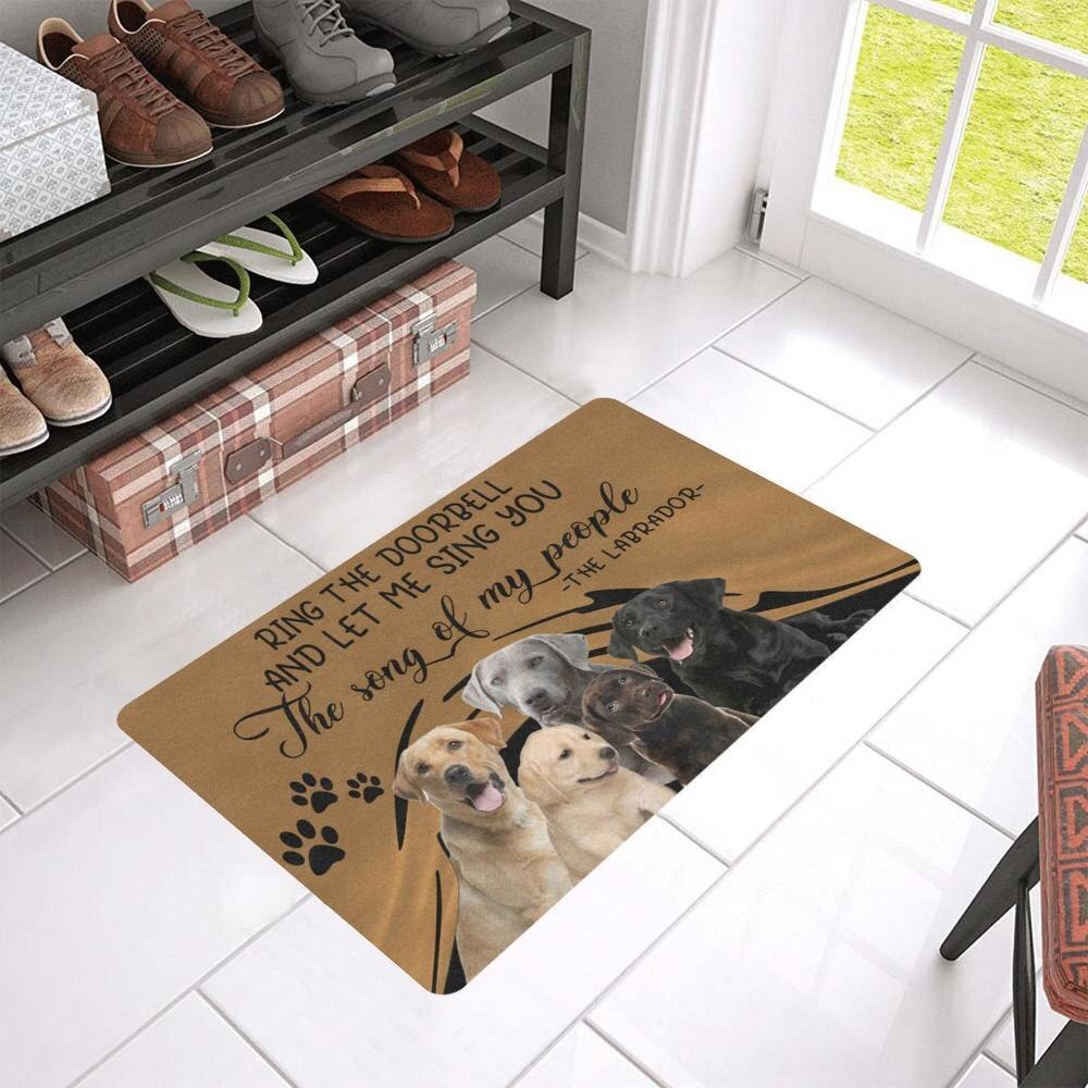 CLOOCL The Humans Just Live Here Wius Siberian Husky Doormat Decor Non-Slip Doormat Absorbent Carpet Bedroom Porch Welcome Mat