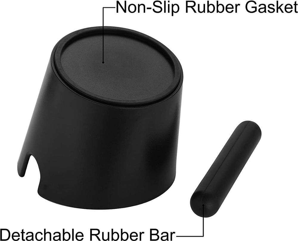 Coffee Knock Box, Shock-Absorbent Durable Barista Style Espresso Knock Box with Removable Knock Bar and Non-Slip Base (Round)