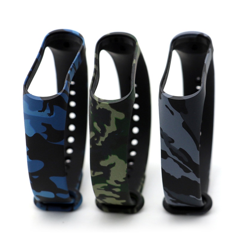 M4 Smart Bracelet Replace Silicone Wrist Band Smart Bracelet Accessories Camouflage Bracelet Wrist band Strap Fitness Equipments