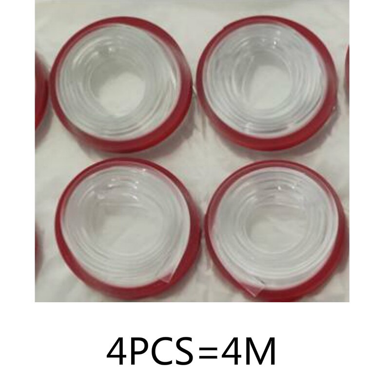 Protector de esquinas de 4M y 6M para Borde de esquina, protectores transparentes para muebles para niños pequeños, tira de parachoques de silicona suave, seguridad para niños: 4M