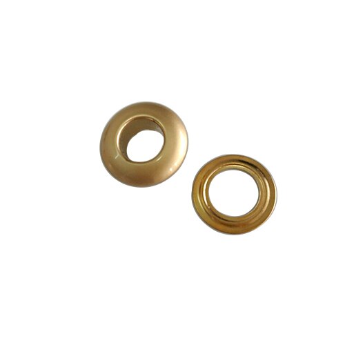 Œillets en laiton sans couture, 8mm x 16mm, 7 couleurs, , 100 lots, , eyelets-16MM: Fog Gold