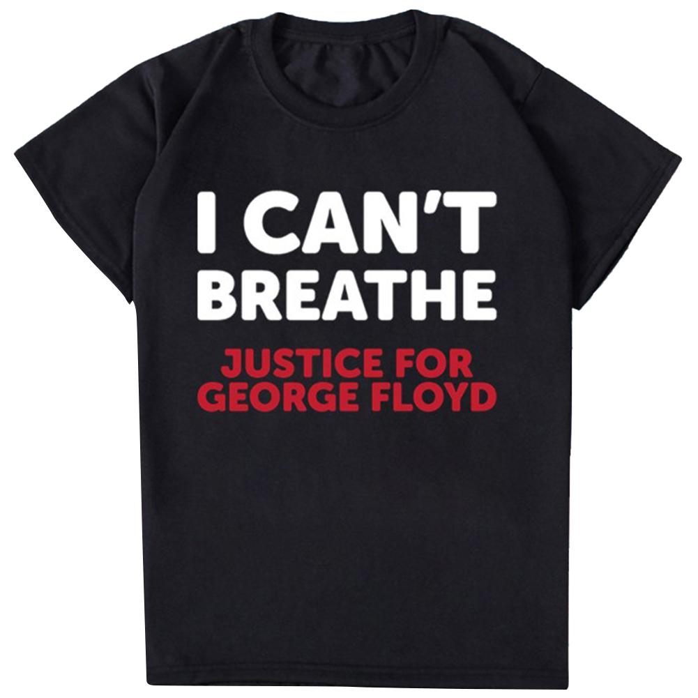 Ik kan niet ademen t-shirt met letterprint t-shirt kleding voor mannen zwart s -3xl black lives matter shirt