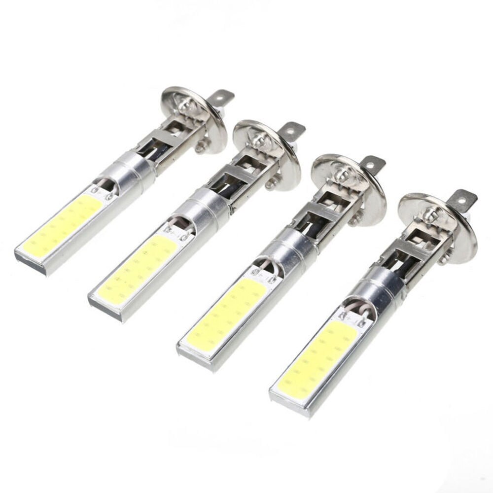 H1 led cob hovedlys fjernlys drl lys lampe pære hvit 6000k 6000lm 60w