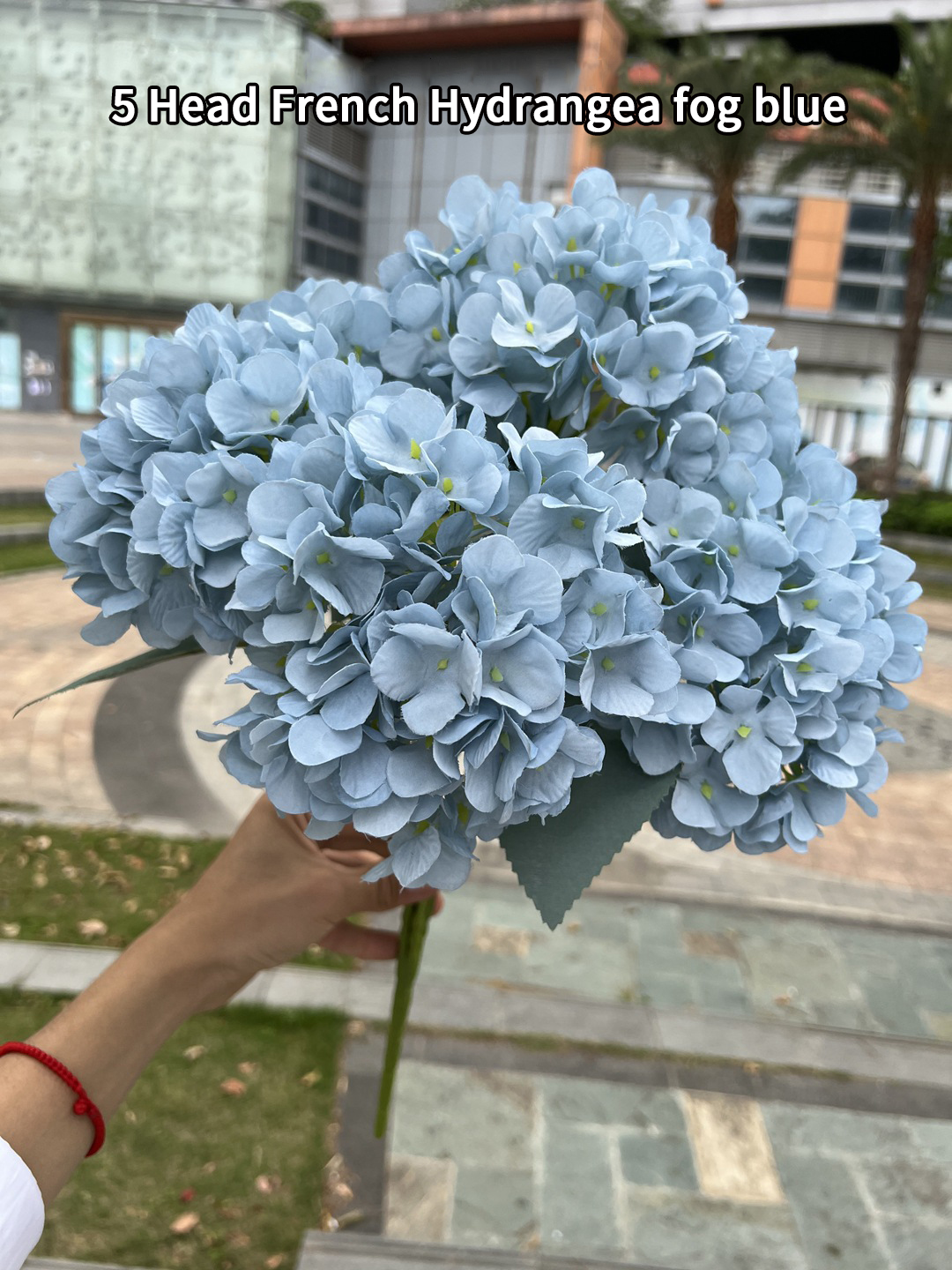 Kunstzijde Hortensia Bloemboeket, DIY Home Decor, Bruidsboeket, Bruiloft Decoratie, Bloemstuk, Grote Si: Blauw